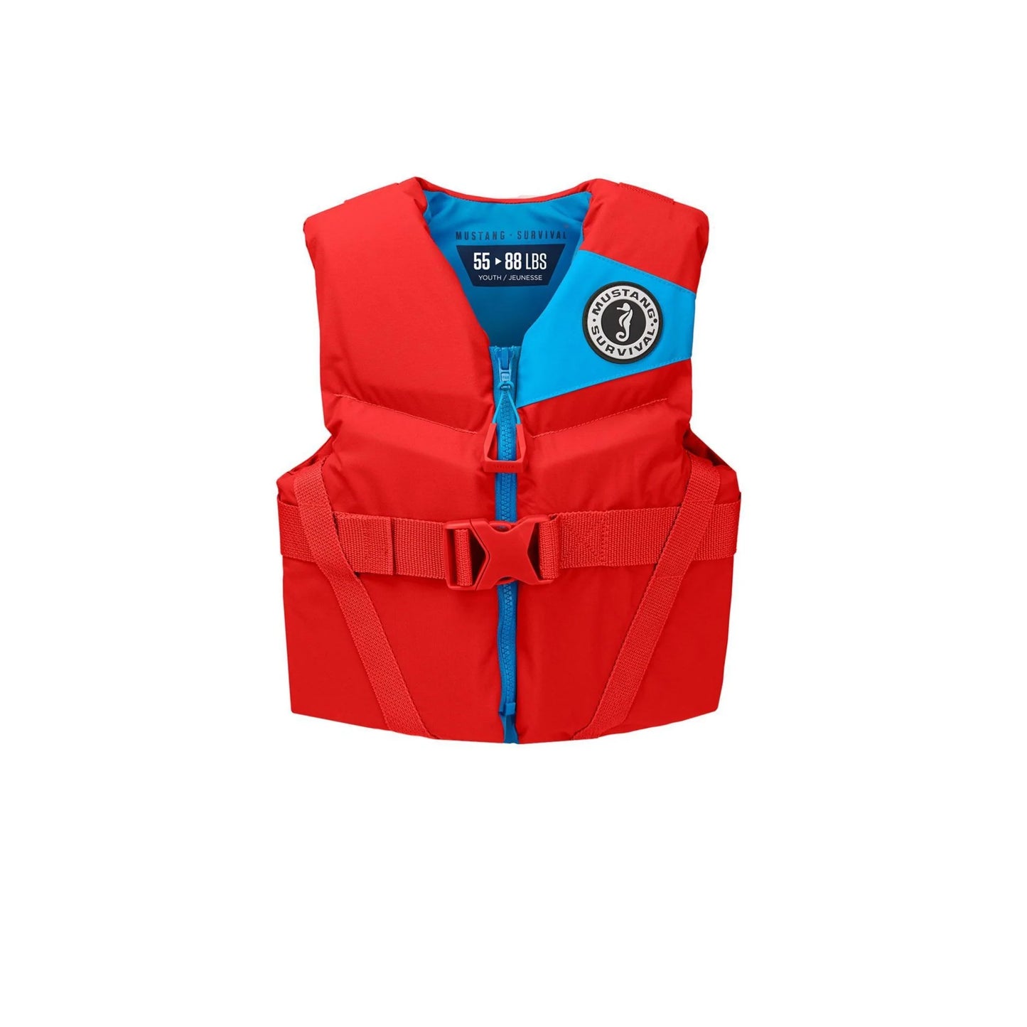 Chaleco de espuma Rev para jóvenes Mustang Survival (55-88 lb)